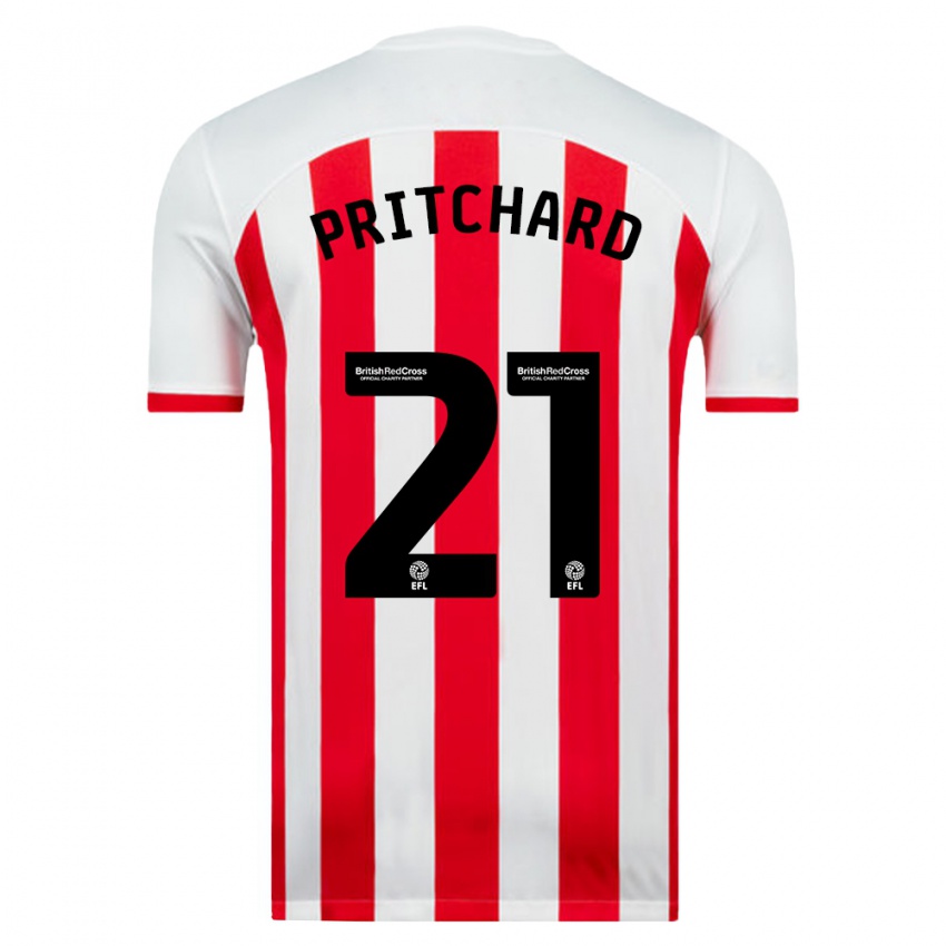 Hombre Camiseta Alex Pritchard #21 Blanco 1ª Equipación 2023/24 La Camisa Chile