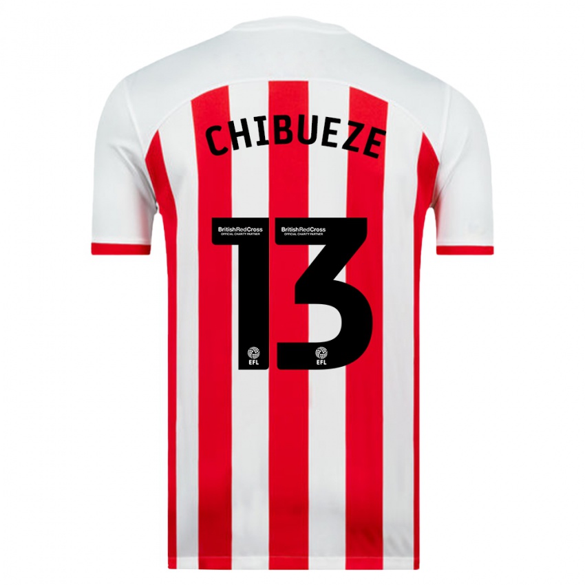 Hombre Camiseta Kelechi Chibueze #13 Blanco 1ª Equipación 2023/24 La Camisa Chile