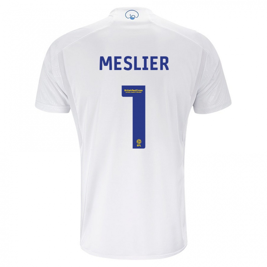 Hombre Camiseta Illan Meslier #1 Blanco 1ª Equipación 2023/24 La Camisa Chile