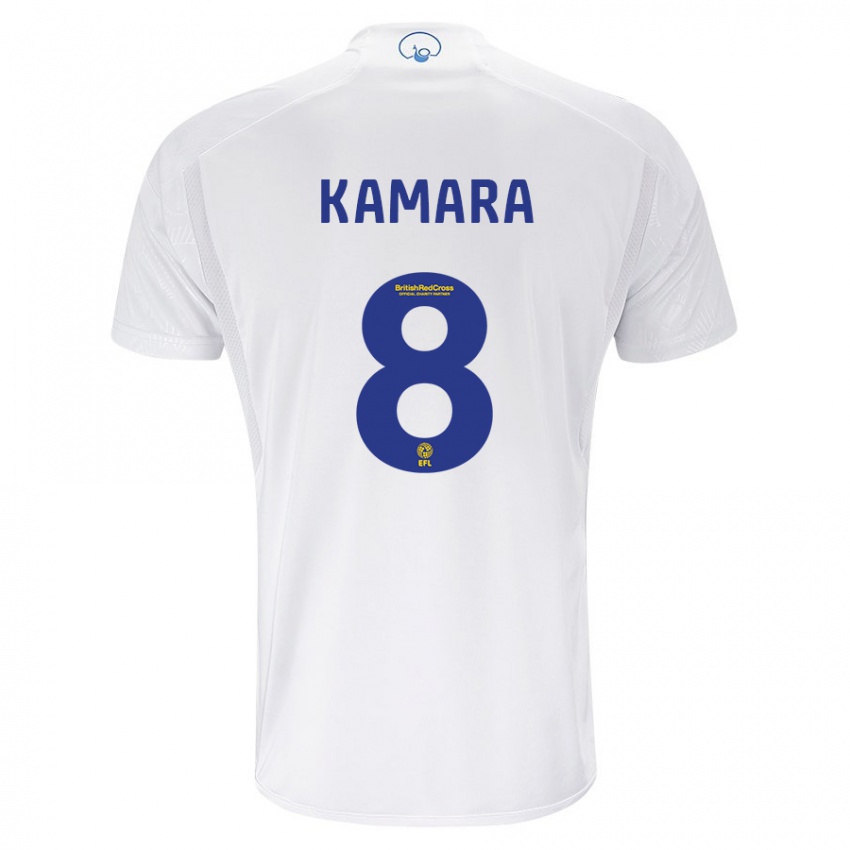 Hombre Camiseta Glen Kamara #8 Blanco 1ª Equipación 2023/24 La Camisa Chile