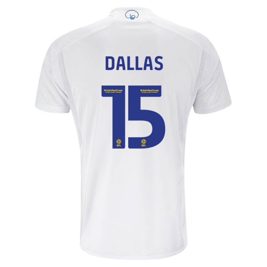 Hombre Camiseta Stuart Dallas #15 Blanco 1ª Equipación 2023/24 La Camisa Chile