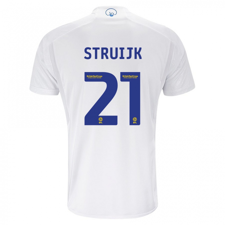 Hombre Camiseta Pascal Struijk #21 Blanco 1ª Equipación 2023/24 La Camisa Chile
