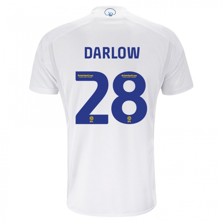 Hombre Camiseta Karl Darlow #28 Blanco 1ª Equipación 2023/24 La Camisa Chile