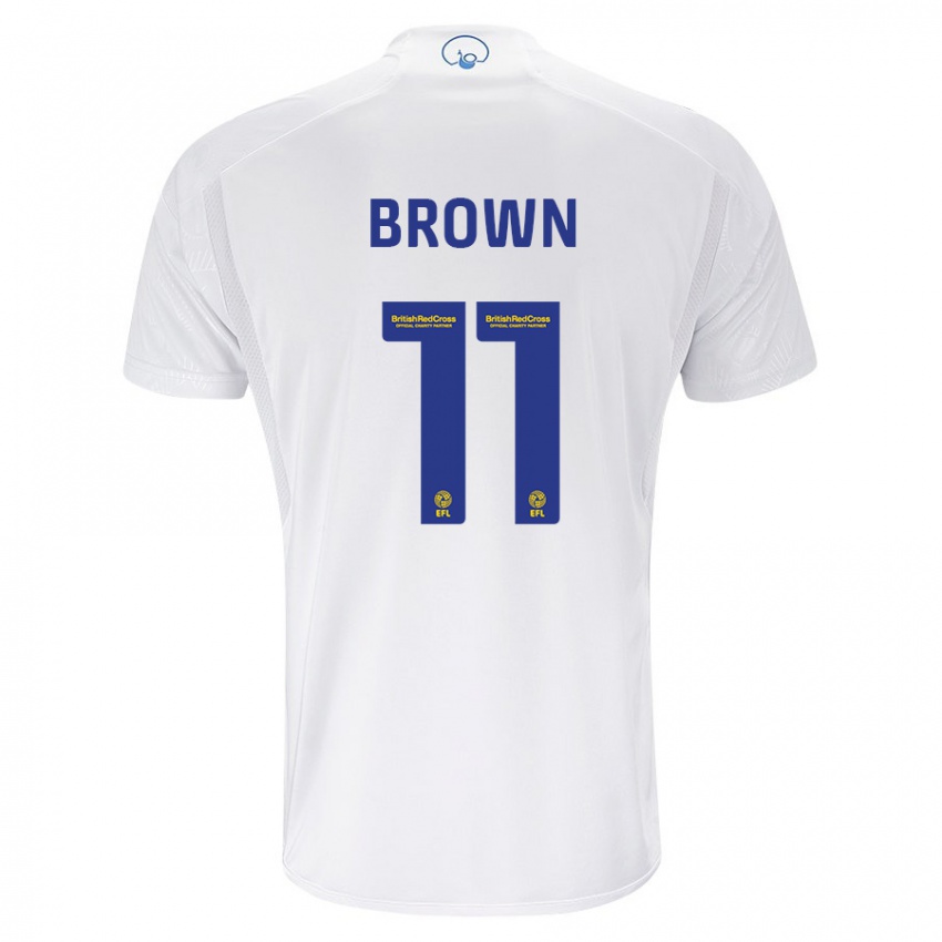 Hombre Camiseta Abbie Brown #11 Blanco 1ª Equipación 2023/24 La Camisa Chile