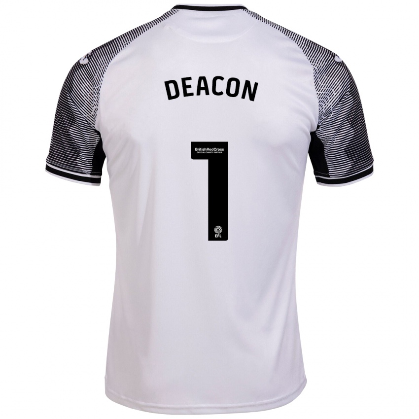 Hombre Camiseta Chelsea Deacon #1 Blanco 1ª Equipación 2023/24 La Camisa Chile