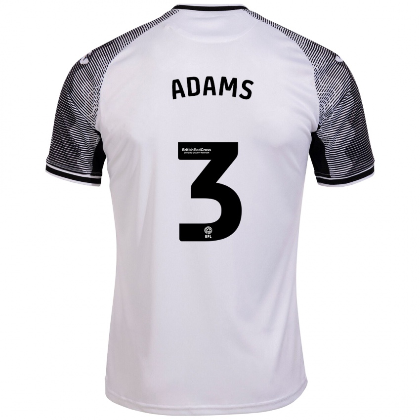 Hombre Camiseta Sarah Adams #3 Blanco 1ª Equipación 2023/24 La Camisa Chile