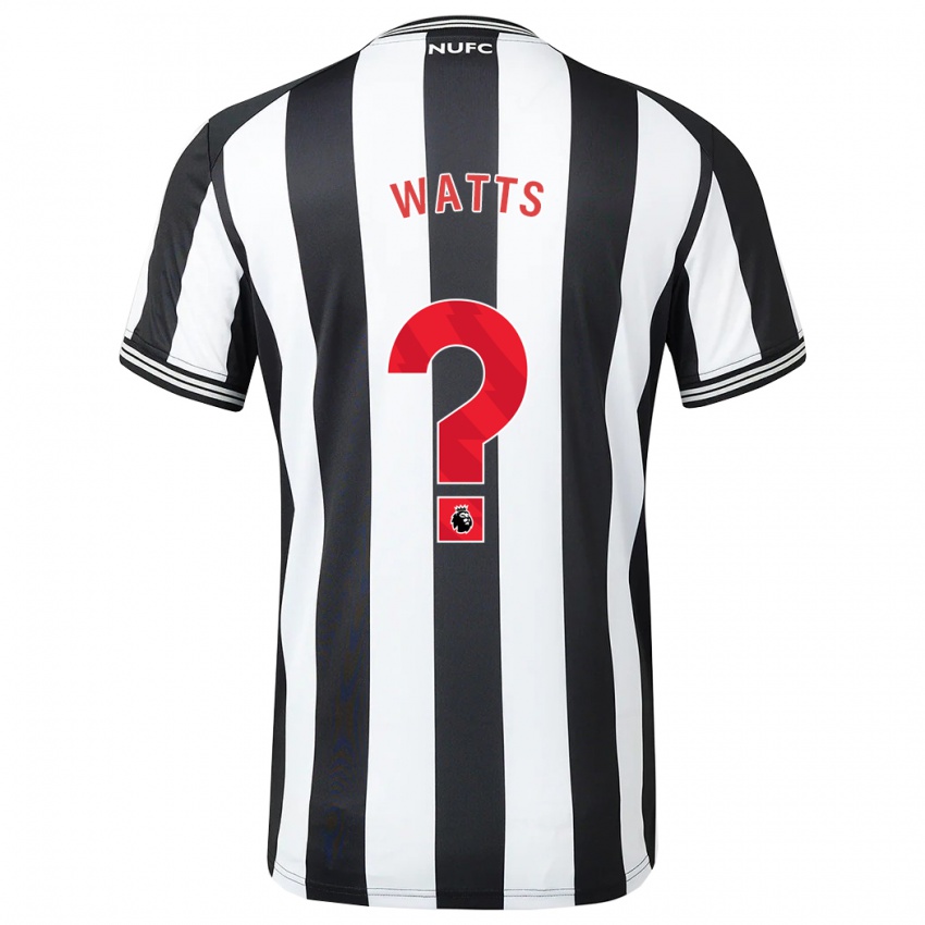 Hombre Camiseta Logan Watts #0 Blanco Negro 1ª Equipación 2023/24 La Camisa Chile