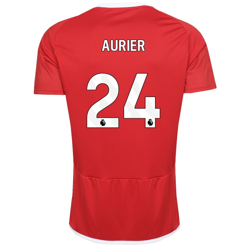 Hombre Camiseta Serge Aurier #24 Rojo 1ª Equipación 2023/24 La Camisa Chile