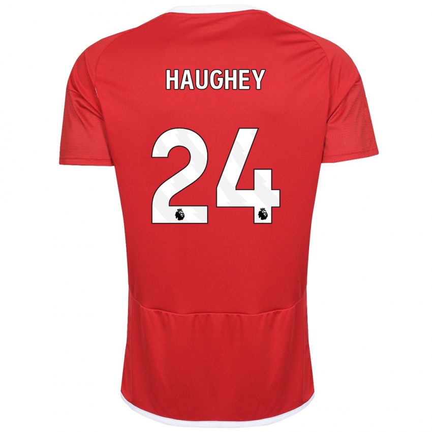 Hombre Camiseta Ella Haughey #24 Rojo 1ª Equipación 2023/24 La Camisa Chile