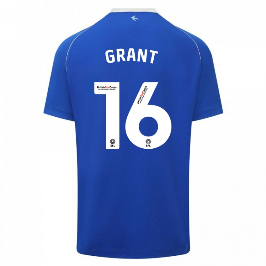 Hombre Camiseta Karlan Grant #16 Azul 1ª Equipación 2023/24 La Camisa Chile