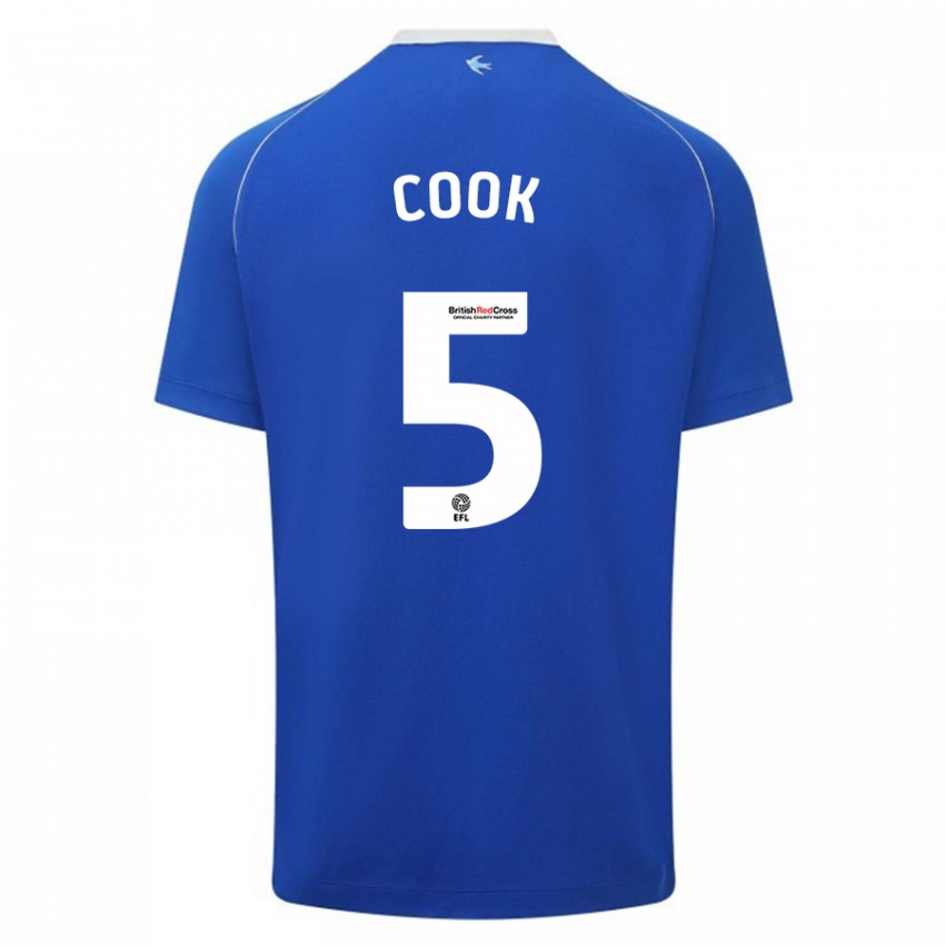 Hombre Camiseta Freddie Cook #5 Azul 1ª Equipación 2023/24 La Camisa Chile