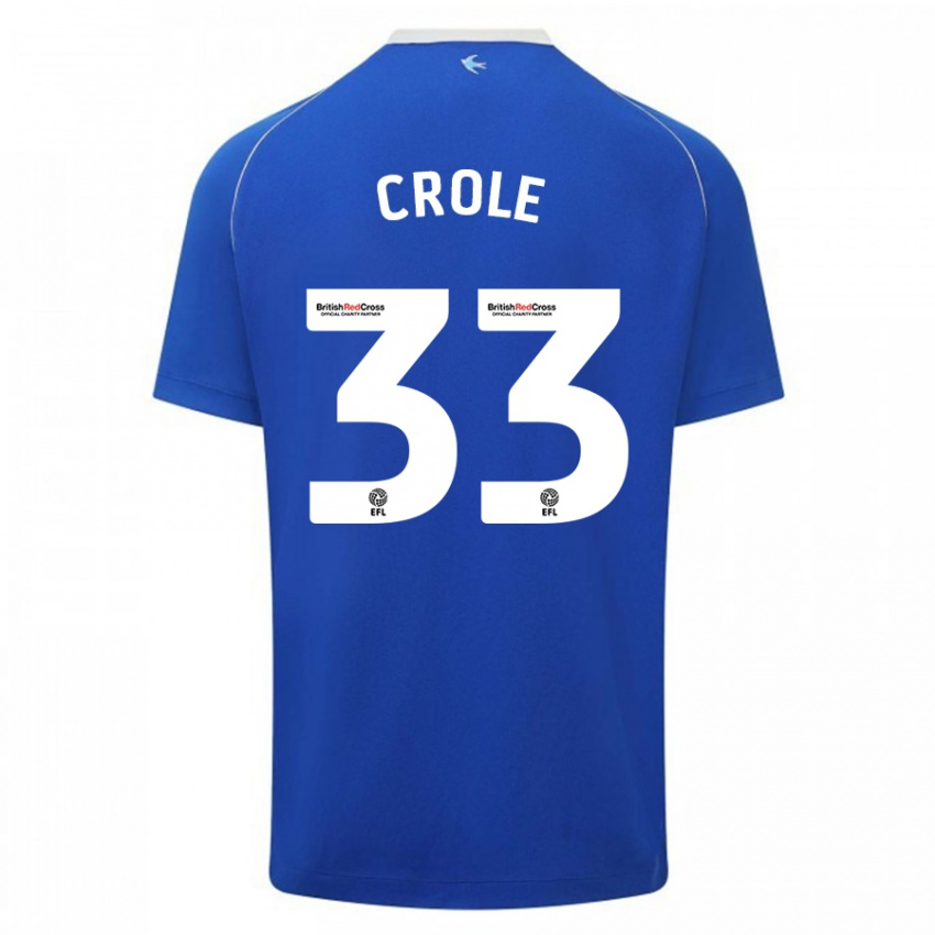 Hombre Camiseta James Crole #33 Azul 1ª Equipación 2023/24 La Camisa Chile