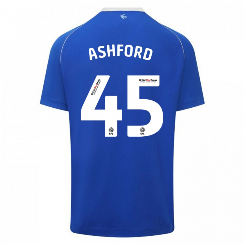 Hombre Camiseta Cian Ashford #45 Azul 1ª Equipación 2023/24 La Camisa Chile