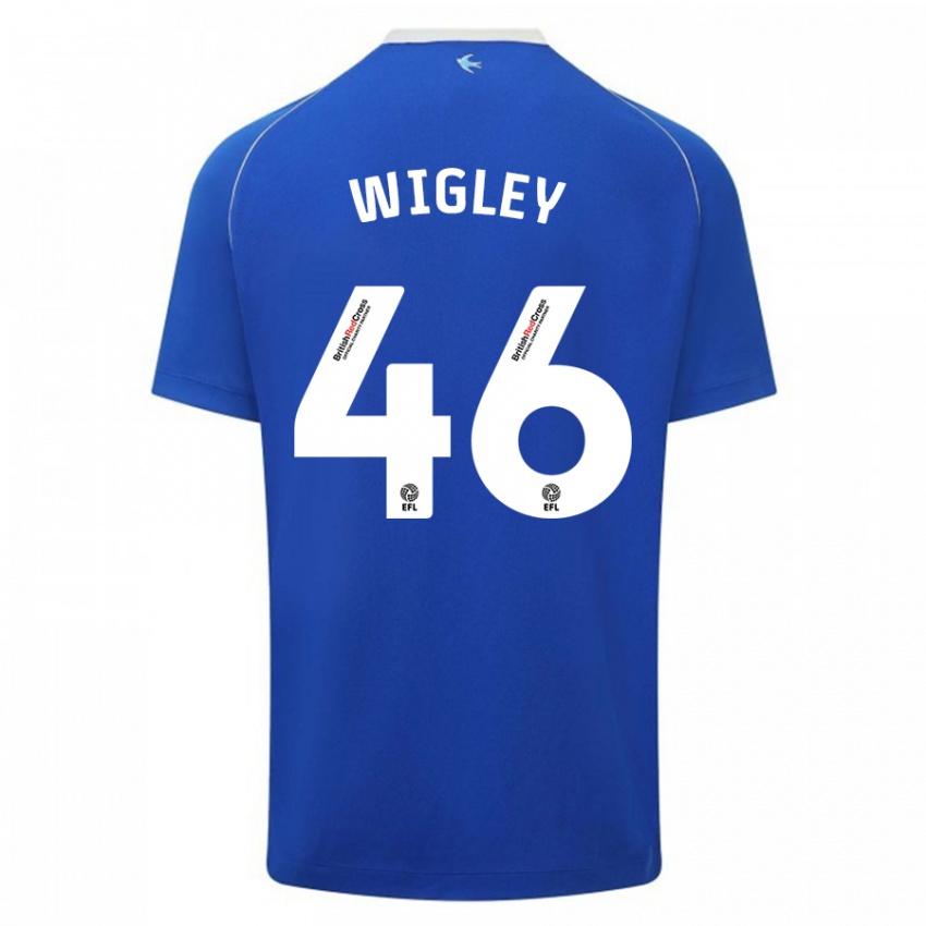 Hombre Camiseta Morgan Wigley #46 Azul 1ª Equipación 2023/24 La Camisa Chile