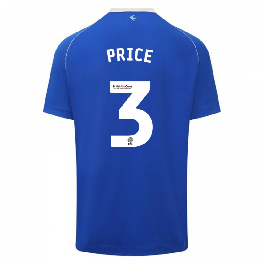 Hombre Camiseta Ffion Price #3 Azul 1ª Equipación 2023/24 La Camisa Chile