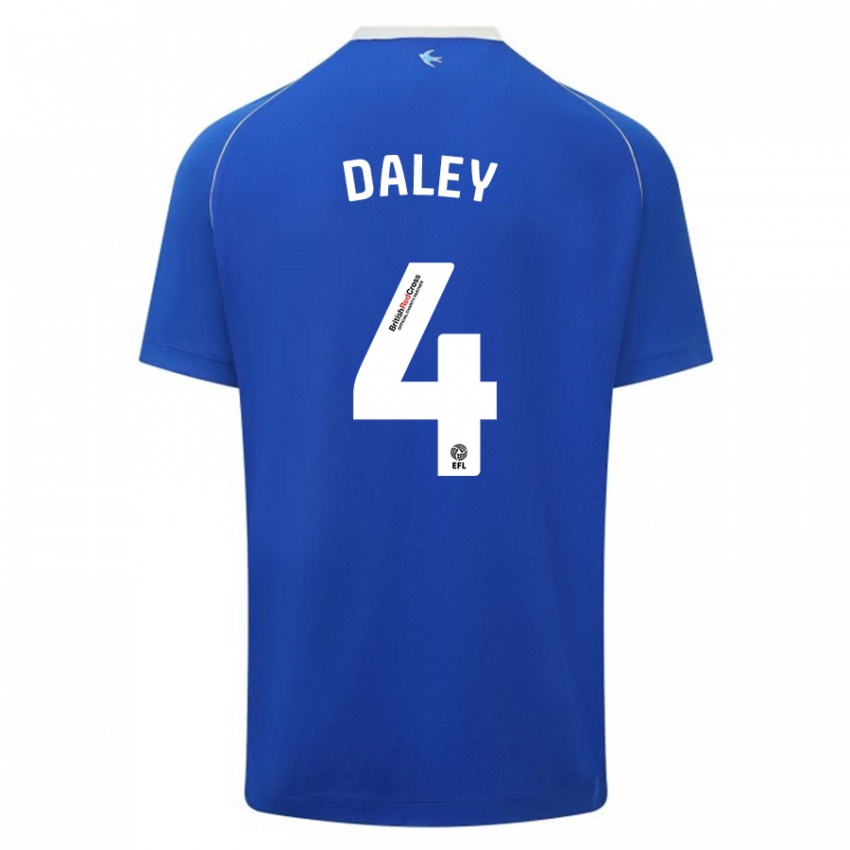 Hombre Camiseta Hannah Daley #4 Azul 1ª Equipación 2023/24 La Camisa Chile