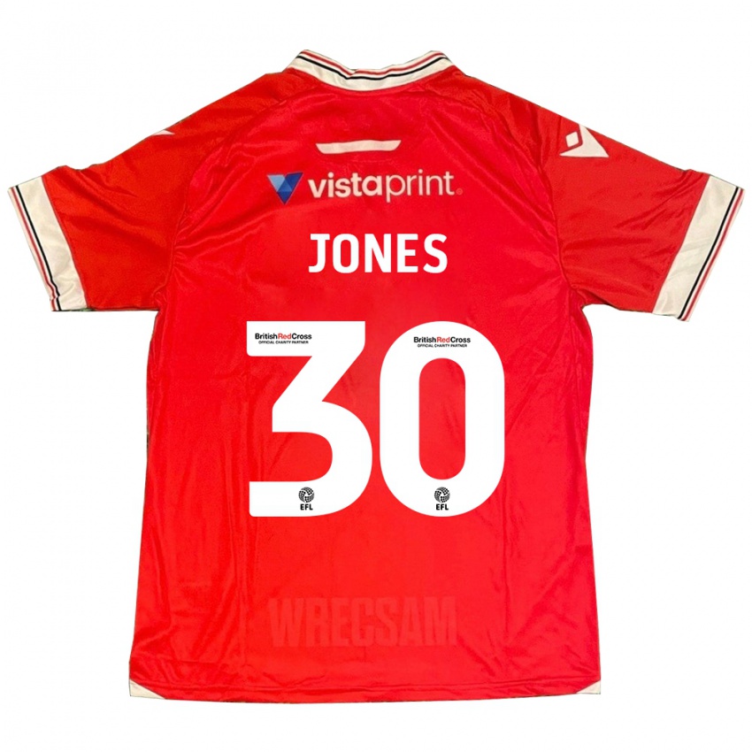 Hombre Camiseta James Jones #30 Rojo 1ª Equipación 2023/24 La Camisa Chile