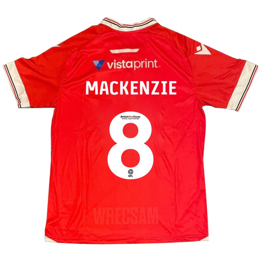 Hombre Camiseta Libby Mackenzie #8 Rojo 1ª Equipación 2023/24 La Camisa Chile