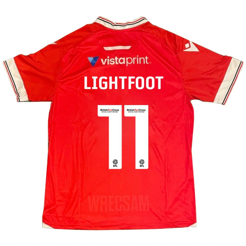 Hombre Camiseta Amber Lightfoot #11 Rojo 1ª Equipación 2023/24 La Camisa Chile