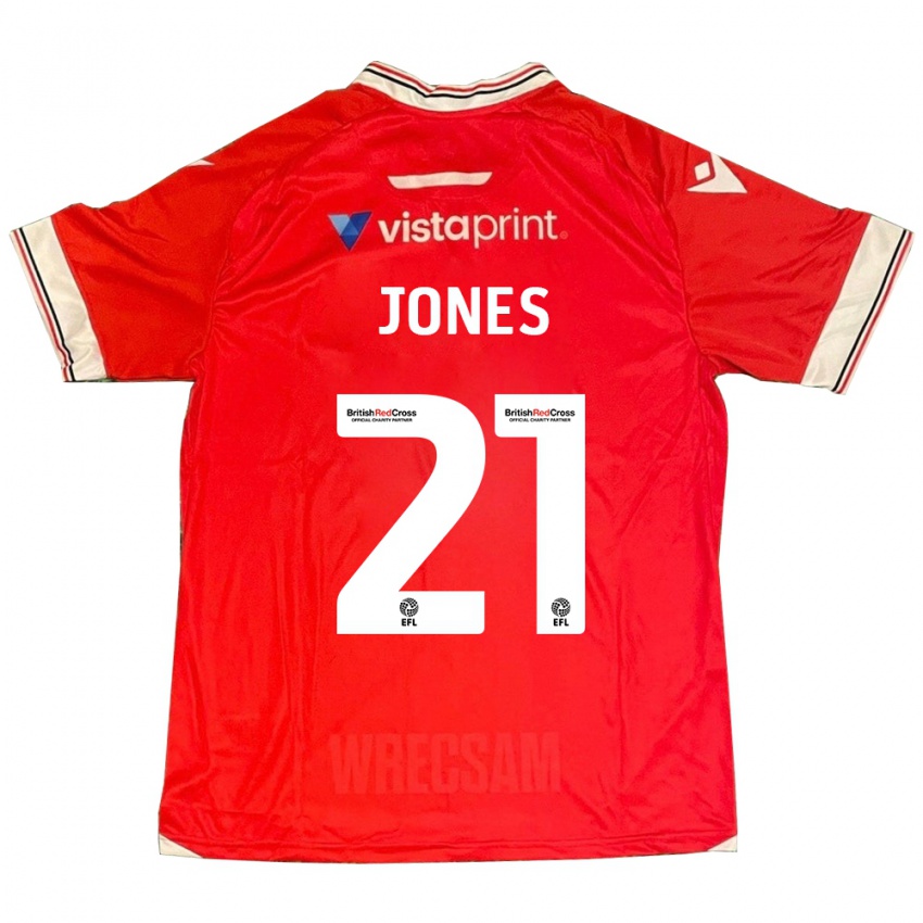 Hombre Camiseta Lili Jones #21 Rojo 1ª Equipación 2023/24 La Camisa Chile