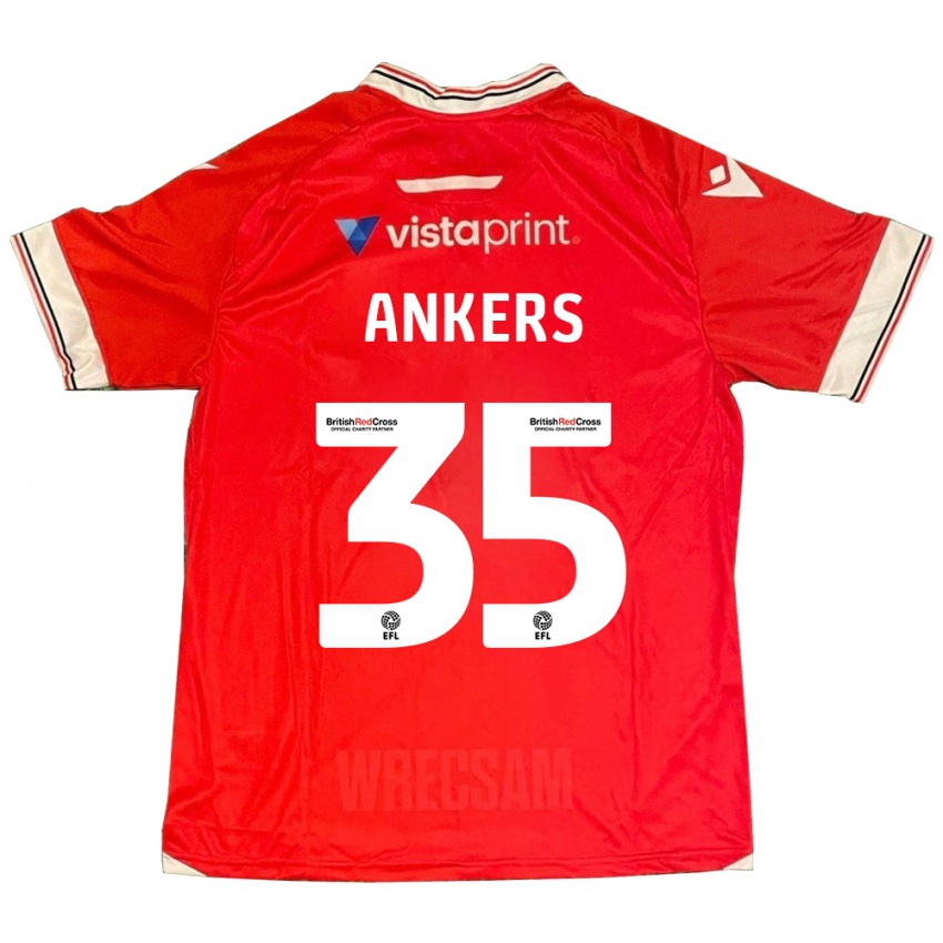 Hombre Camiseta Chloe Ankers #35 Rojo 1ª Equipación 2023/24 La Camisa Chile