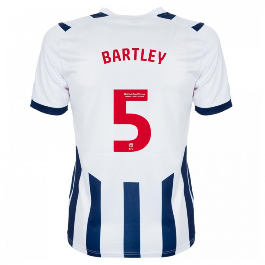 Hombre Camiseta Kyle Bartley #5 Blanco 1ª Equipación 2023/24 La Camisa Chile