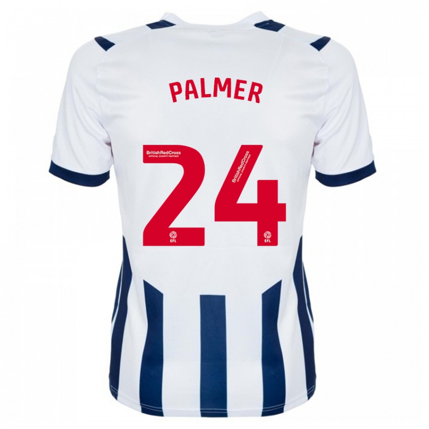 Hombre Camiseta Alex Palmer #24 Blanco 1ª Equipación 2023/24 La Camisa Chile