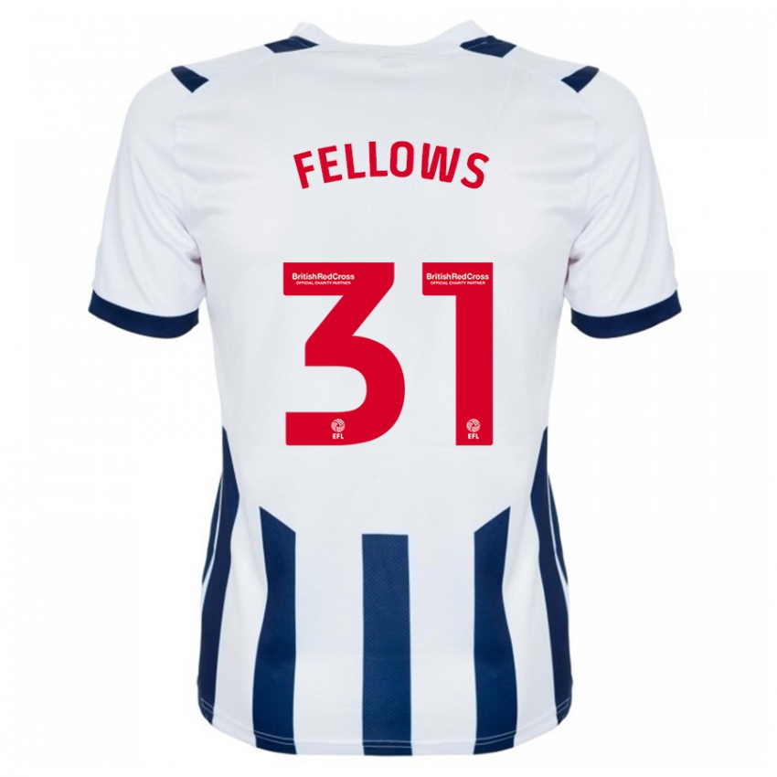 Hombre Camiseta Tom Fellows #31 Blanco 1ª Equipación 2023/24 La Camisa Chile