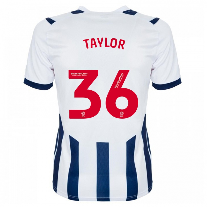 Hombre Camiseta Caleb Taylor #36 Blanco 1ª Equipación 2023/24 La Camisa Chile