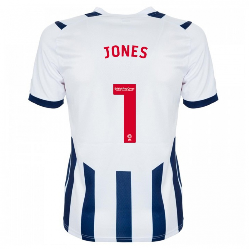 Hombre Camiseta Lucy Jones #1 Blanco 1ª Equipación 2023/24 La Camisa Chile
