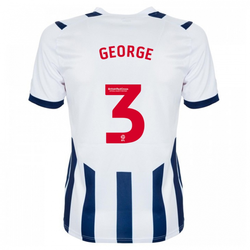 Hombre Camiseta Hannah George #3 Blanco 1ª Equipación 2023/24 La Camisa Chile