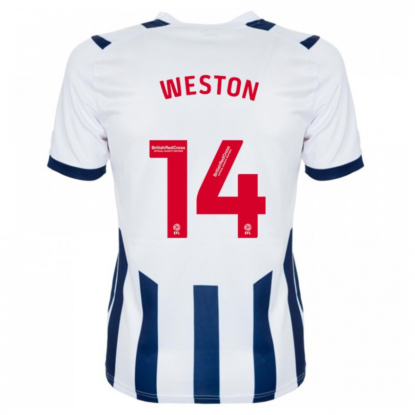 Hombre Camiseta Steph Weston #14 Blanco 1ª Equipación 2023/24 La Camisa Chile