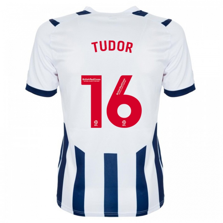 Hombre Camiseta Sophie Tudor #16 Blanco 1ª Equipación 2023/24 La Camisa Chile