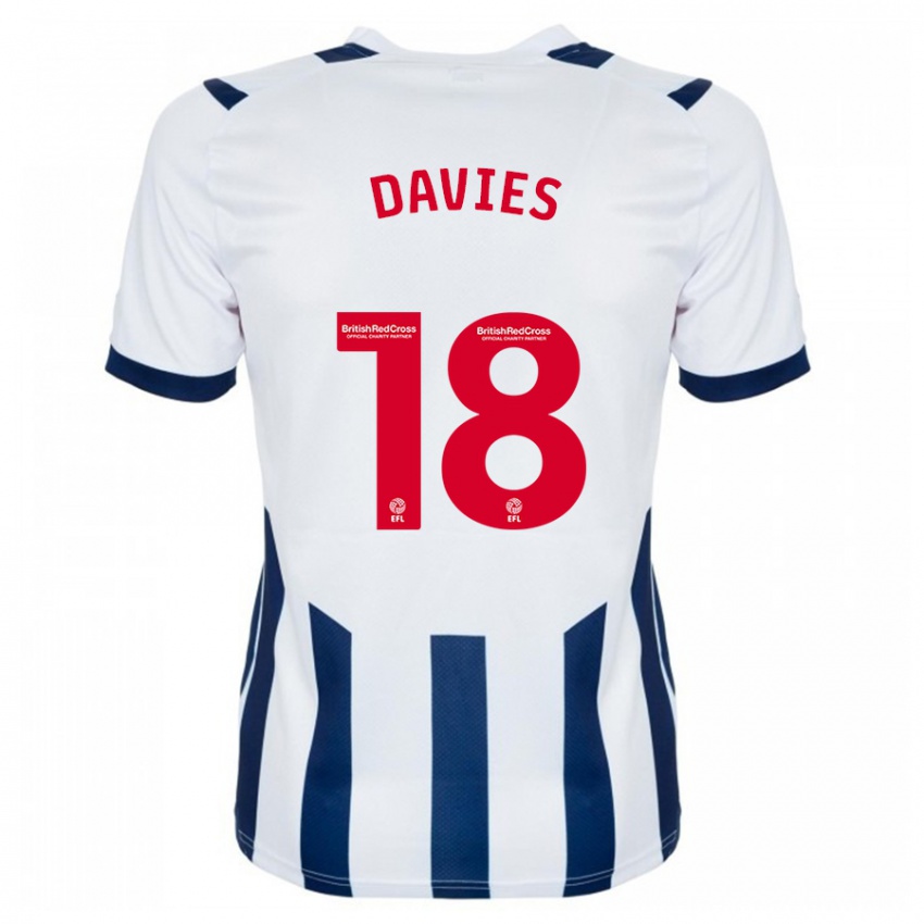 Hombre Camiseta Jessica Davies #18 Blanco 1ª Equipación 2023/24 La Camisa Chile