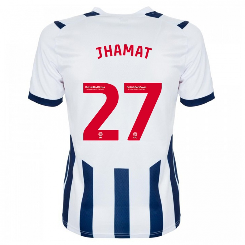 Hombre Camiseta Simran Jhamat #27 Blanco 1ª Equipación 2023/24 La Camisa Chile