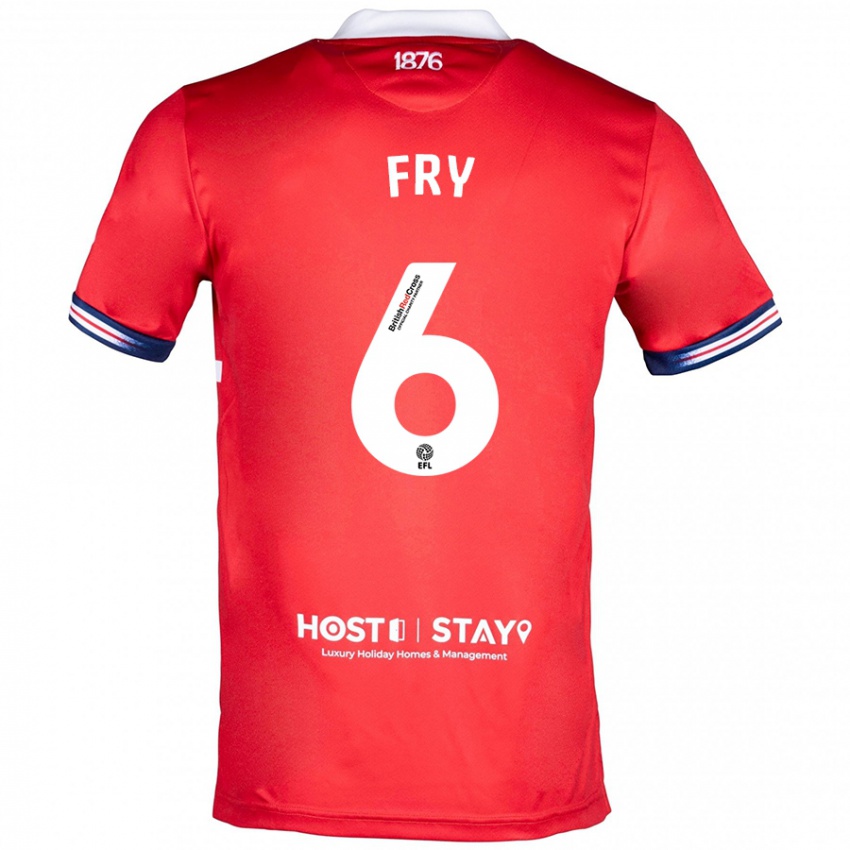 Hombre Camiseta Dael Fry #6 Rojo 1ª Equipación 2023/24 La Camisa Chile