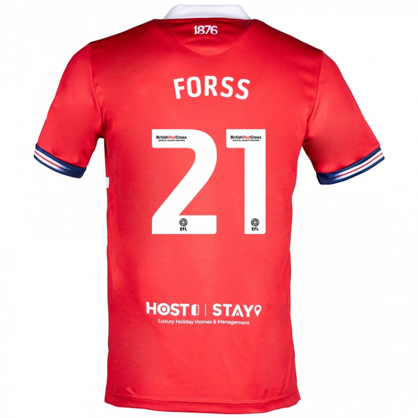 Hombre Camiseta Marcus Forss #21 Rojo 1ª Equipación 2023/24 La Camisa Chile