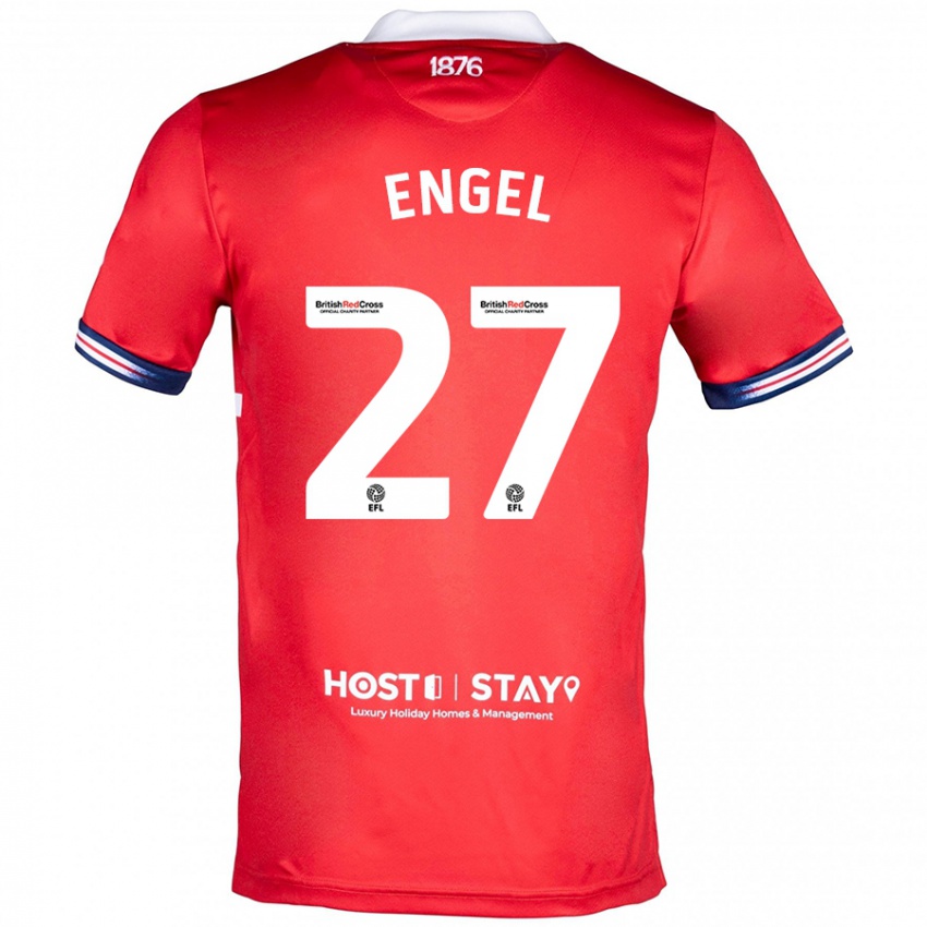 Hombre Camiseta Lukas Engel #27 Rojo 1ª Equipación 2023/24 La Camisa Chile