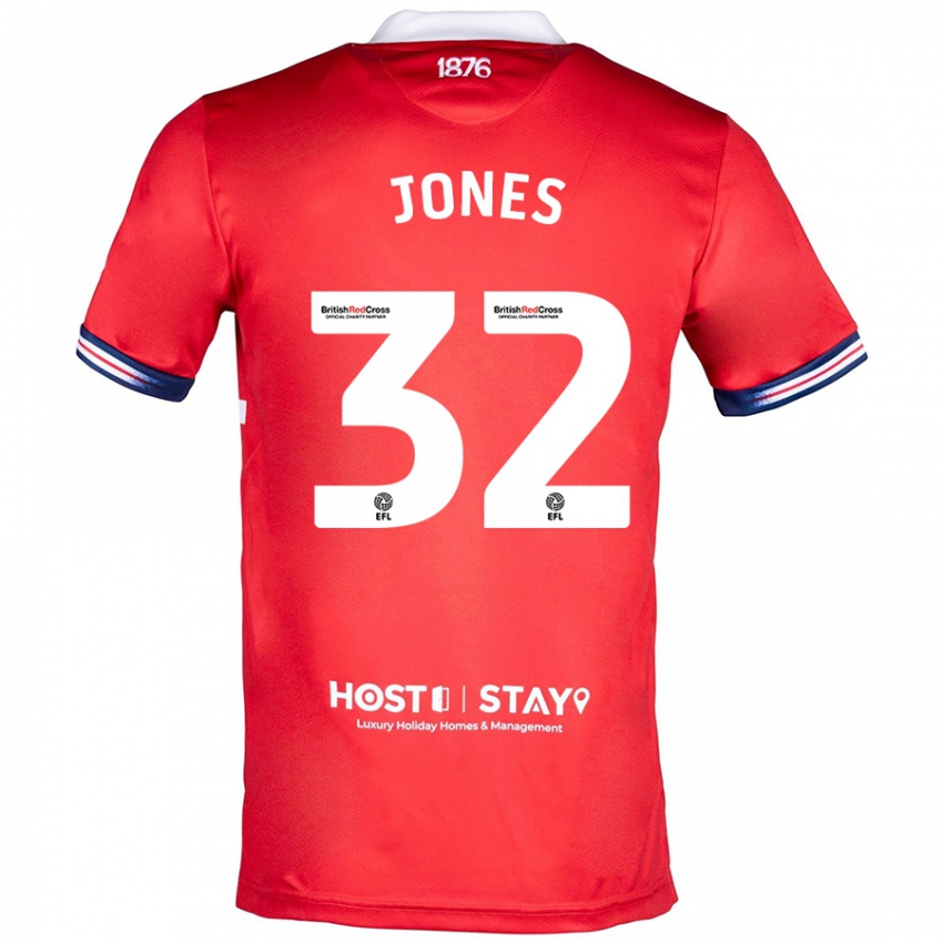 Hombre Camiseta Jamie Jones #32 Rojo 1ª Equipación 2023/24 La Camisa Chile