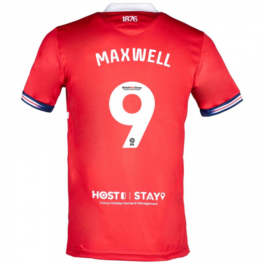 Hombre Camiseta Armani Maxwell #9 Rojo 1ª Equipación 2023/24 La Camisa Chile