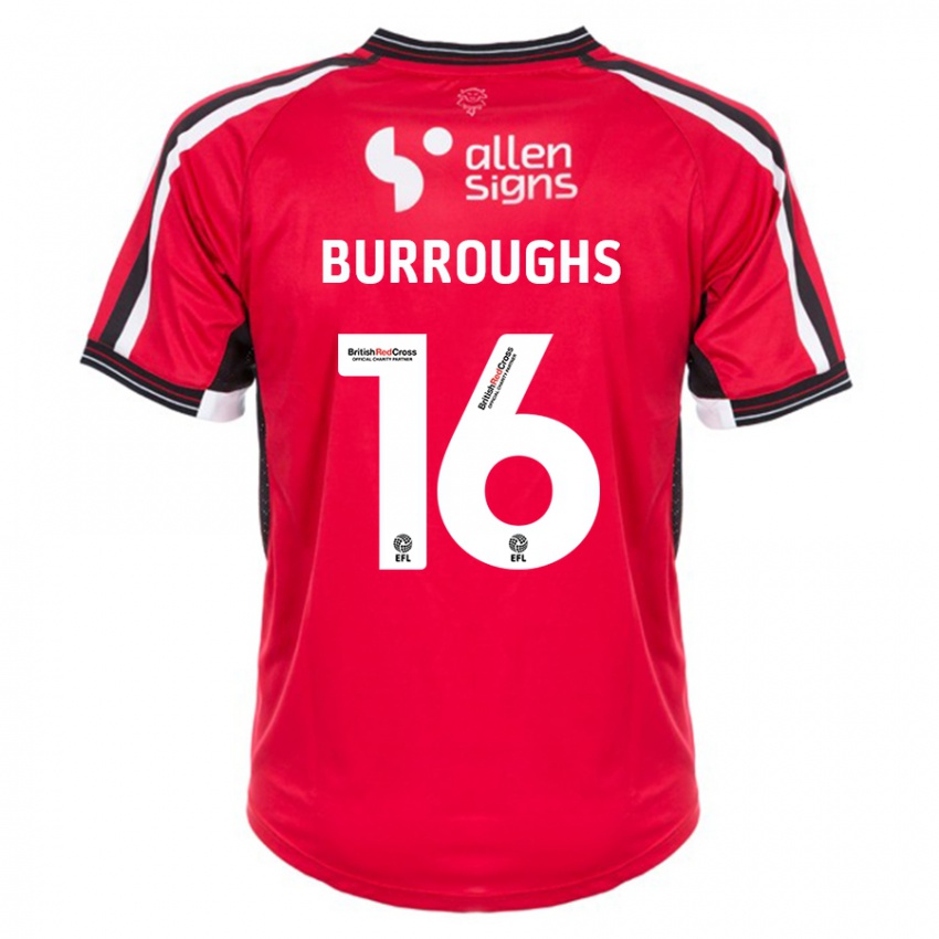 Hombre Camiseta Jack Burroughs #16 Rojo 1ª Equipación 2023/24 La Camisa Chile