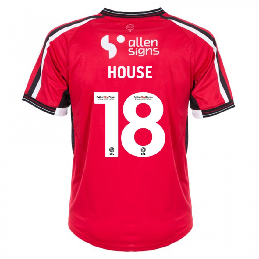 Hombre Camiseta Ben House #18 Rojo 1ª Equipación 2023/24 La Camisa Chile