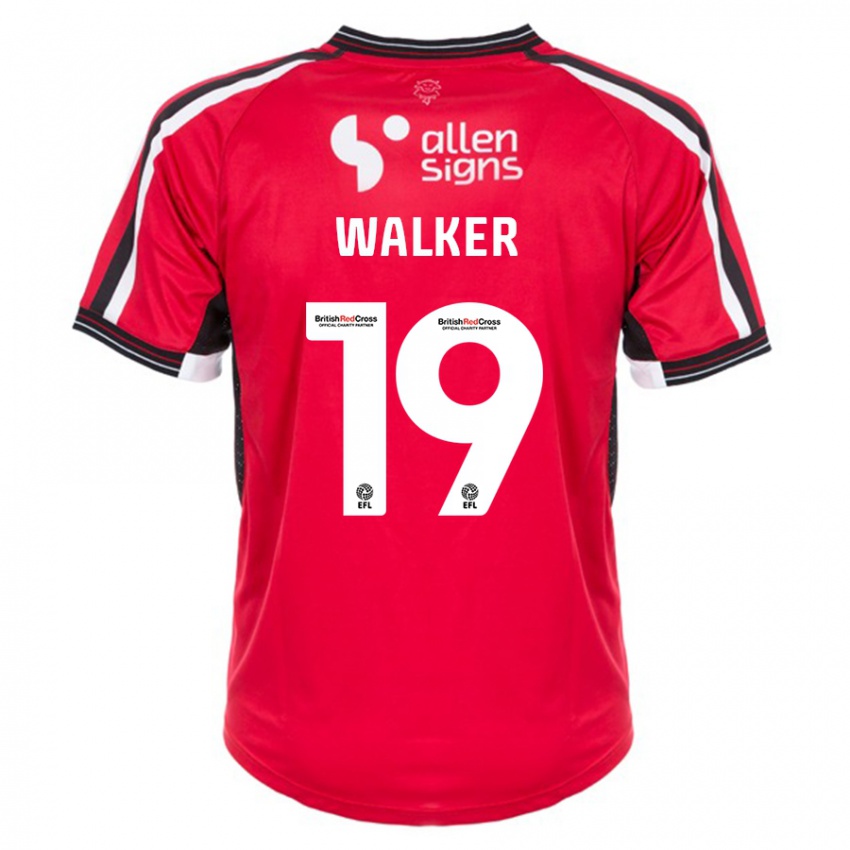 Hombre Camiseta Tyler Walker #19 Rojo 1ª Equipación 2023/24 La Camisa Chile