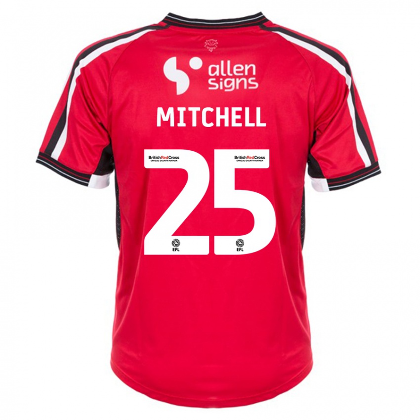 Hombre Camiseta Alex Mitchell #25 Rojo 1ª Equipación 2023/24 La Camisa Chile