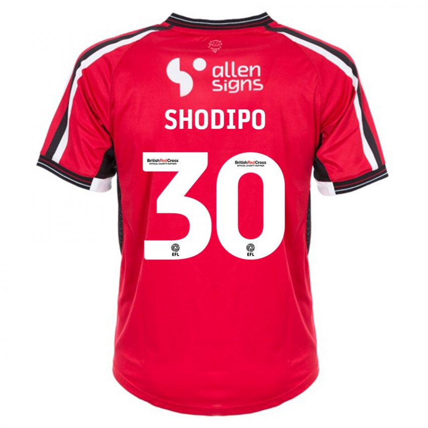 Hombre Camiseta Olamide Shodipo #30 Rojo 1ª Equipación 2023/24 La Camisa Chile