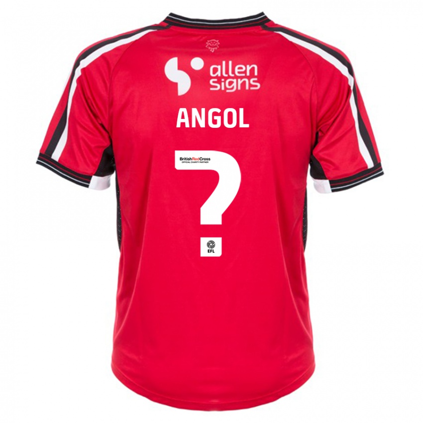 Hombre Camiseta Mekhi Angol #0 Rojo 1ª Equipación 2023/24 La Camisa Chile