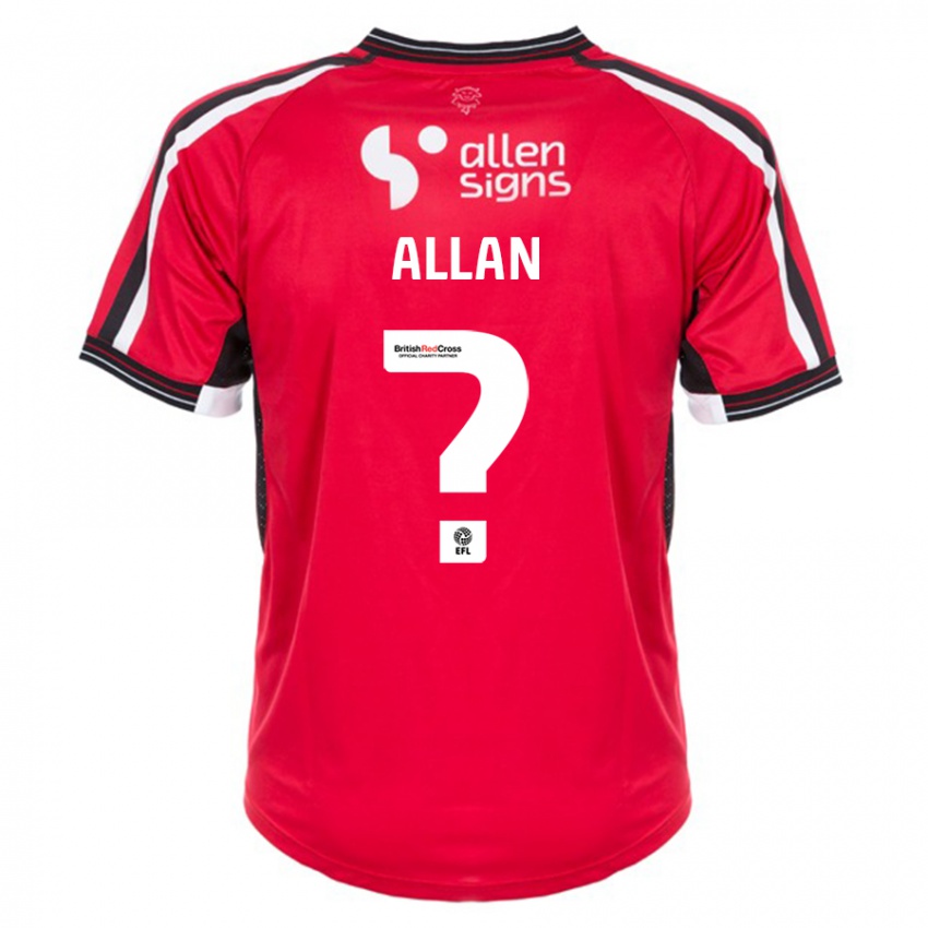 Hombre Camiseta Isaac Allan #0 Rojo 1ª Equipación 2023/24 La Camisa Chile