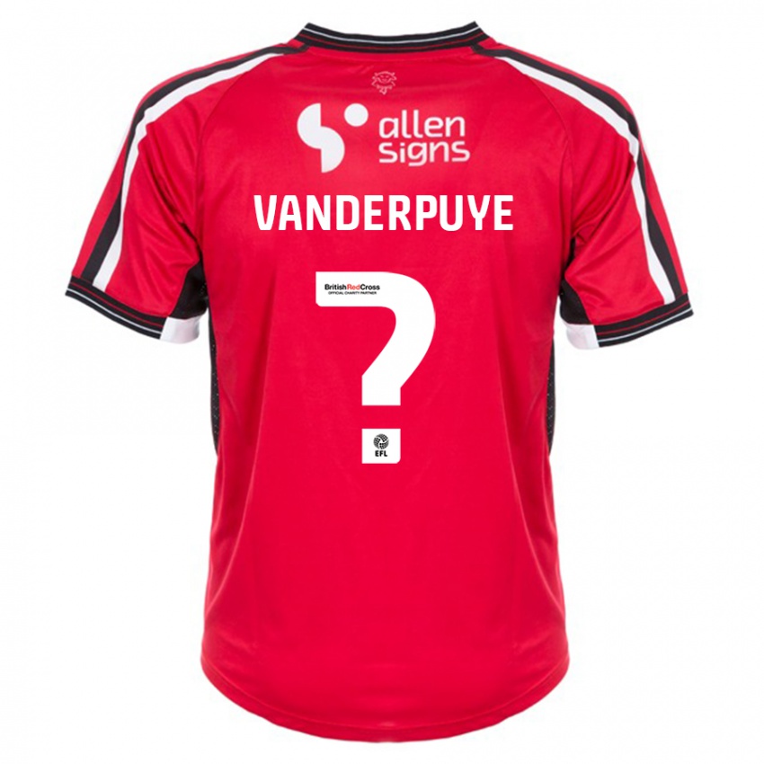 Hombre Camiseta Daniel Vanderpuye #0 Rojo 1ª Equipación 2023/24 La Camisa Chile