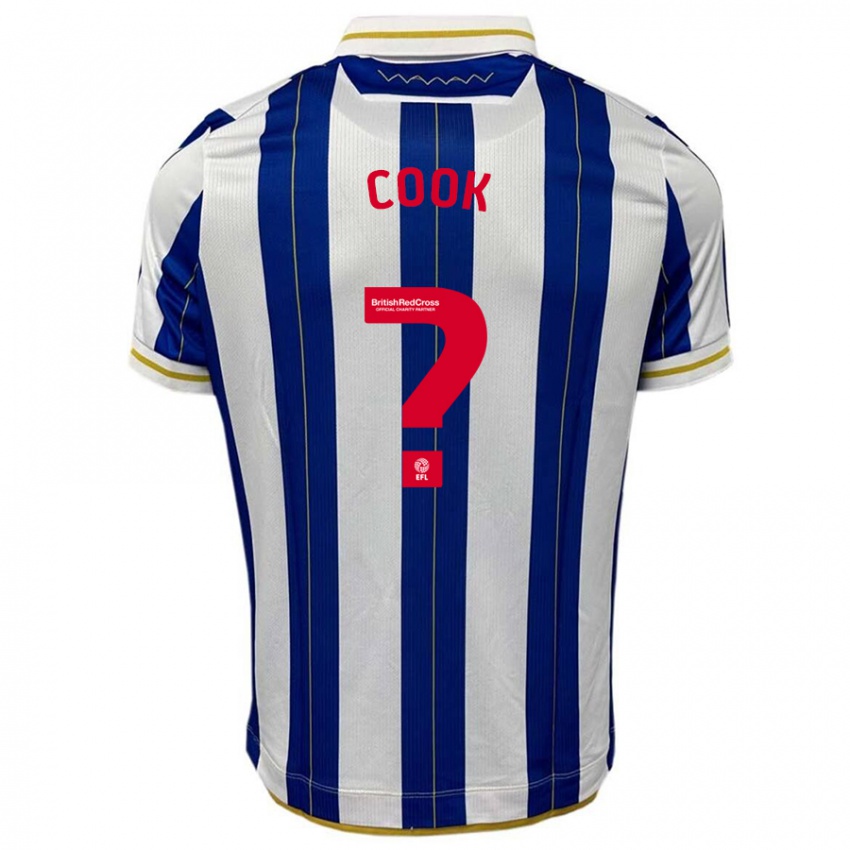 Hombre Camiseta Luke Cook #0 Azul Blanco 1ª Equipación 2023/24 La Camisa Chile