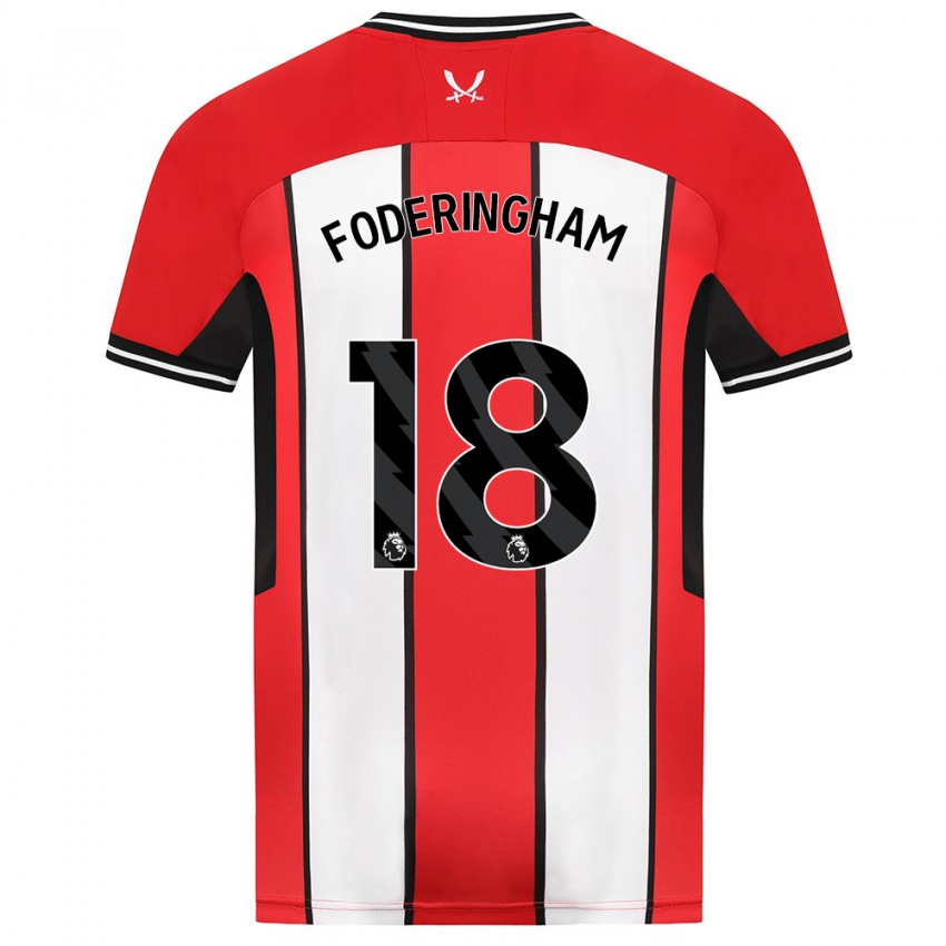 Hombre Camiseta Wes Foderingham #18 Rojo 1ª Equipación 2023/24 La Camisa Chile